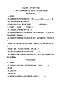小学科学教科版 (2017)五年级下册7.制作与测试我们的小船精品当堂检测题