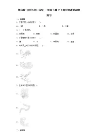 小学科学教科版 (2017)一年级下册1.我们知道的动物优秀课时练习