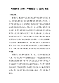 科学大象版 (2017)2 设计教案设计