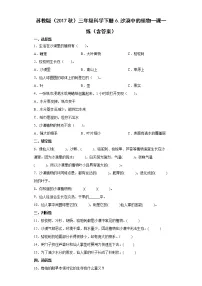 小学科学苏教版 (2017)三年级下册6 沙漠中的植物达标测试