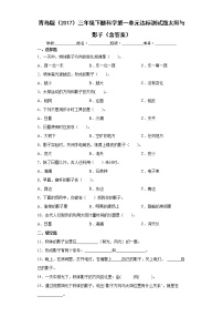 青岛版 (六三制2017)三年级下册1 影子精品当堂达标检测题