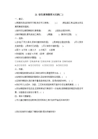 冀人版 (2017)六年级下册第六单元 仿生建筑模型21 仿生建筑模型大比拼(二)达标测试