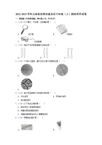 云南省昆明市盘龙区2022-2023学年六年级上学期末科学试卷