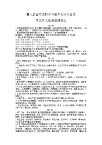 2022-2023学年冀人版科学五年级下册单元复习讲义：第三单元 地表缓慢变化（知识点清单）