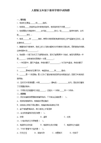 期中训练题（试题）五年级下册科学人教版