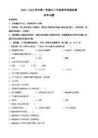 【小升初真题卷】2021-2022学年山东省德州市宁津县德清中学（小学部）青岛版六年级下册期末考试科学试卷（原卷版+解析版）