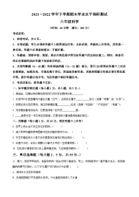 【小升初真题卷】2021-2022学年广东省深圳市光明区六年级下册期末考试科学试卷（原卷版+解析版）