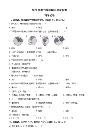 【小升初真题卷】2021-2022学年河南省商丘市柘城县教科版六年级下册期末质量检测科学试卷（原卷版+解析版）