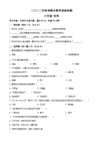 【小升初真题卷】2021-2022学年湖南省湘西州永顺县教科版六年级下册期末考试科学试卷（原卷版+解析版）