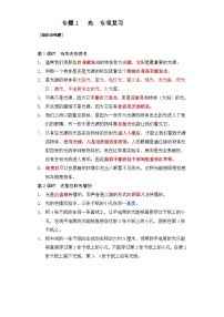 专题1 光——2023年小升初科学教科版专题复习五年级上册