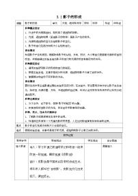 小学科学1 影子的形成精品教学设计