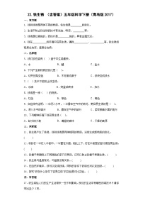 青岛版 (六三制2017)五年级下册第六单元 物质的变化22 铁生锈课后作业题