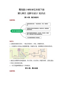 【期末复习】第七单元 创新与设计——五年级下册科学单元知识点总结（青岛版）