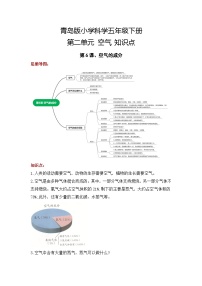 【期末复习】第二单元 空气——五年级下册科学单元知识点总结（青岛版）