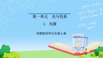 小学科学苏教版 (2017)五年级上册1 光源完美版课件ppt