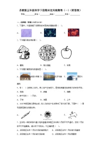 苏教版五年级科学下册期末过关检测卷（一）（附答案）