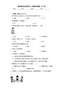 教科版四年级科学上册期末检测（B）卷