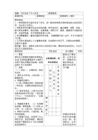 小学科学教科版 (2017)三年级上册8.它们发生了什么变化教案