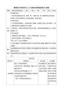 小学教科版 (2017)8.食物在身体里的旅行教案