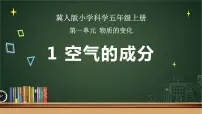 冀人版 (2017)五年级上册1 空气的成分课前预习课件ppt