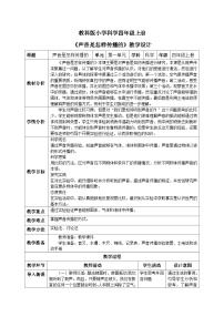 科学四年级上册3.声音是怎样传播的优质教学设计