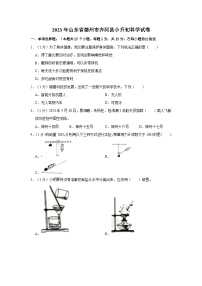 2023年山东省德州市齐河县小升初科学试卷（含解析）