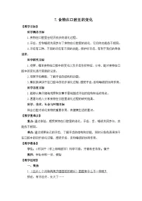 教科版 (2017)四年级上册7.食物在口腔里的变化教学设计及反思