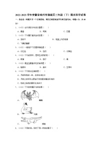 2022-2023学年安徽省亳州市谯城区三年级下学期期末科学试卷（含解析）