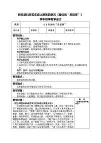 科学五年级上册4.身体的 “总指挥”教学设计
