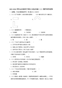 山东省济宁市汶上县2023-2024学年五年级上学期期中科学试卷