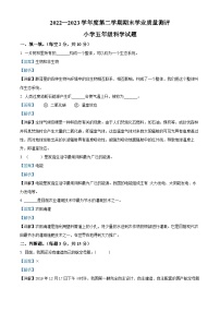 2022-2023学年山东省菏泽市成武县教科版五年级下册期末考试科学试卷（解析版）