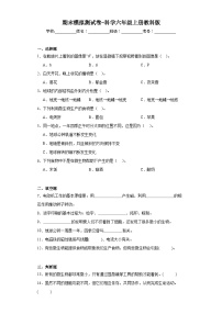 期末模拟测试卷-科学六年级上册教科版