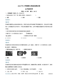 2022-2023学年湖南省湘潭市雨湖区湘科版五年级下册期末考试科学试卷（解析版）