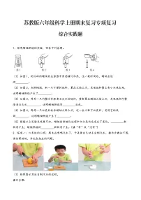 综合实践题（期末专项复习）2023-2024学年六年级科学上册期末复习（苏教版）