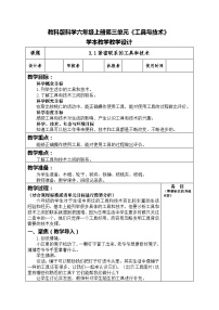 小学科学1.紧密联系的工具和技术教学设计