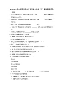 河北省唐山市玉田县2023-2024学年六年级上学期科学期末试卷