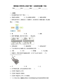 教科版 (2017)三年级下册1.运动和位置同步练习题