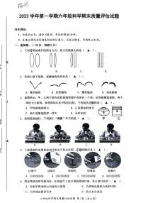 208，浙江省台州市温岭市2023-2024学年六年级上学期期末科学试卷