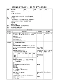 小学科学1 种子发芽了教案设计