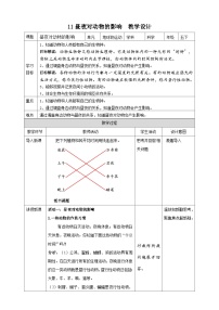 苏教版 (2017)五年级下册11 昼夜对动物的影响教学设计及反思