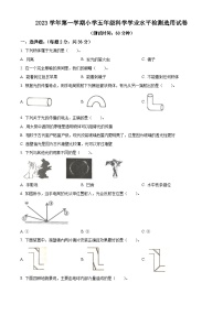 2023-2024学年浙江省台州市路桥区教科版五年级上册期末考试科学试卷（原卷版+解析版）