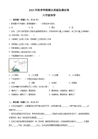 2023-2024学年湖北省鄂州市鄂城区人教版六年级上册期末考试科学试卷（原卷版+解析版）