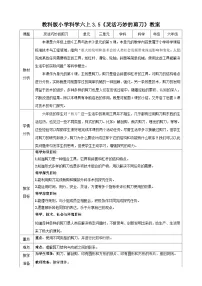 小学科学教科版 (2017)六年级上册5.灵活巧妙的剪刀教案