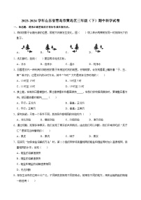 2023-2024学年山东省青岛市黄岛区三年级下学期期中科学试卷（含答案）