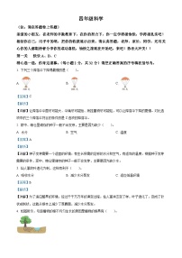 2023-2024学年河南省驻马店市汝南县大象版四年级下册期中考试科学试卷（学生版+教师版）