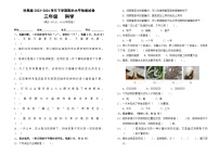 期末水平检测试卷-2023-2024学年科学三年级下册教科版