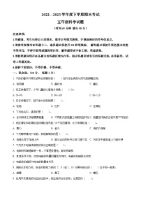 2022-2023学年山东省济南市钢城区青岛版（五四制）五年级下册期末考试科学试卷（原卷版+解析版）