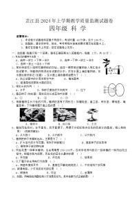 湖南省怀化市芷江县2023-2024学年四年级上学期期末教学质量监测科学试卷