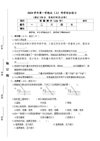 期中测试（试题）-2024-2025学年科学五年级上册教科版