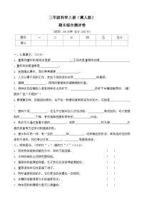 期末测试卷（试题）2024-2025学年科学三年级上册 冀人版(05)